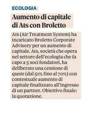 Broletto Corporate Advisory Press Release Il Sole 24 Ore 2022 05 31