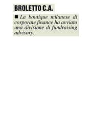 Broletto Corporate Advisory Press Release MIlano Finanza 2022 06 24