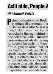 Broletto Corporate Advisory Press Release Milano FInanza 2021 04 21